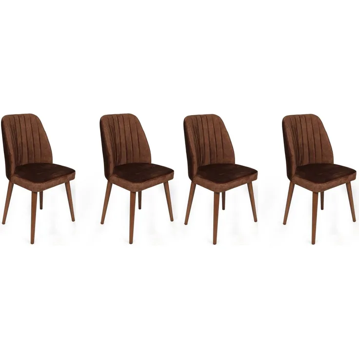 Skye Decor 'Alfa-466 V4' Stuhlset (4-teilig), Braun / Walnuss, 50 x 90 x 49 cm