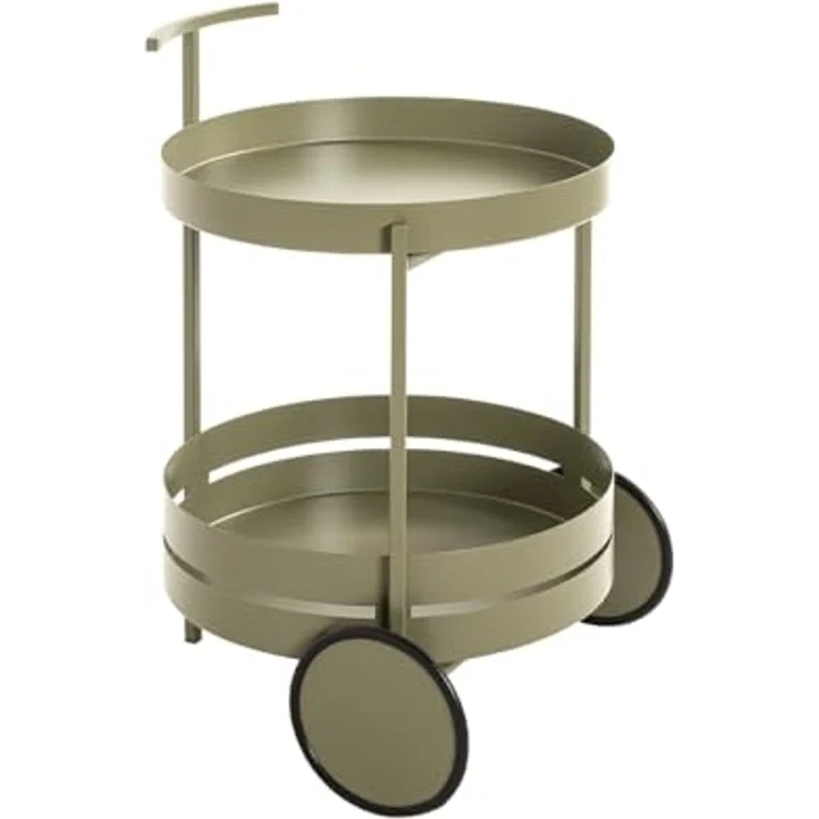 Servierwagen >37982< in grün ( Schilfgrün), Metall - 62x42cm (HxD) – Bild 1