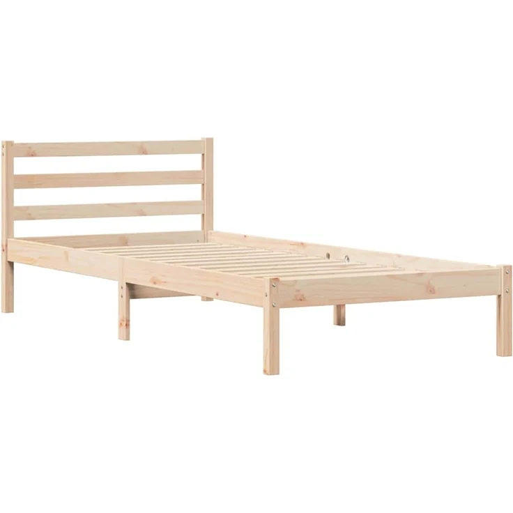 vidaXL Bettrahmen Braun 215,5 x 95,5 x 69,5 cm Massivholz Kiefer 869762 – Bild 2