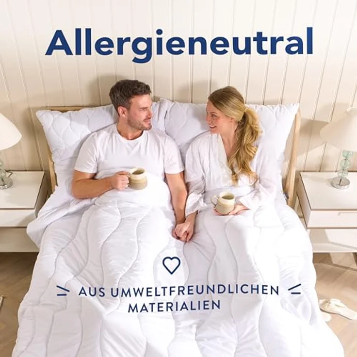John Cotton New Way Bettdecke 155x220 - Leichte Steppdecke für Sommer | Weiche & Atmungsaktive Allergiker Sommerdecke | Oeko-Test Zertifiziert Decke | Sommerbettdecken | Dünne Decke 155x220 cm – Bild 5