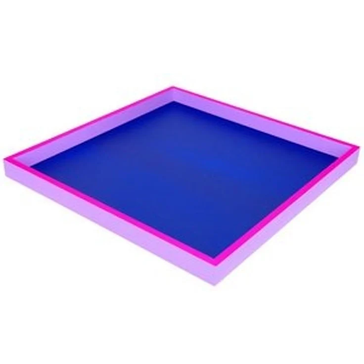 Giftcompany Tablett Tablett Neo Quadratisch Dunkelblau, Neon Lila (32x32cm) – Bild 6