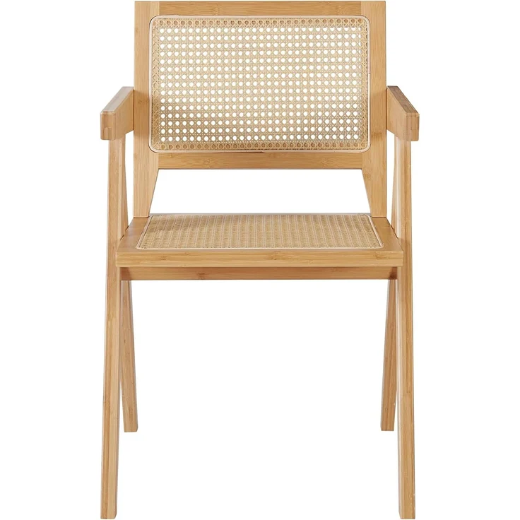 Esszimmerstuhl Asikkala 79x50x50cm Bambus/Rattanoptik [en. casa] – Bild 5