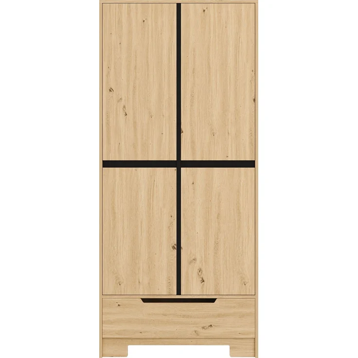 Küchenschrank 80 x 35 x 180 cm in Natur mit Schublade und verstellbaren Einlegeböden – Bild 9