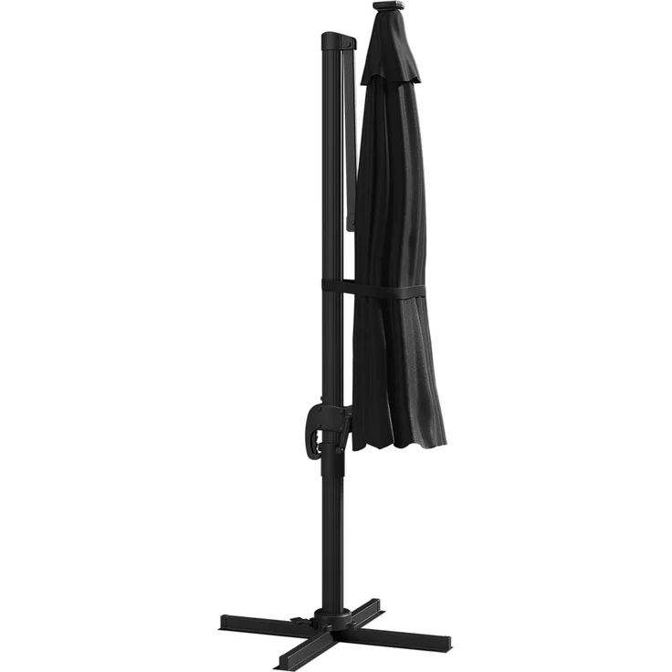 STEELSØN 'Lyrion' Sonnenschirm LED Solar 300x300 cm quadratisch, neigbar und 360-Grad drehbar, schwarz, Ampelschirm inkl. Abdeckung, UV50+ – Bild 13