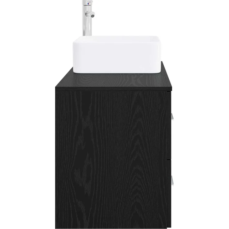 vidaXL Badezimmerschrank-Set 2 stk. Schwarz Eichen-Optik 3403961 – Bild 4