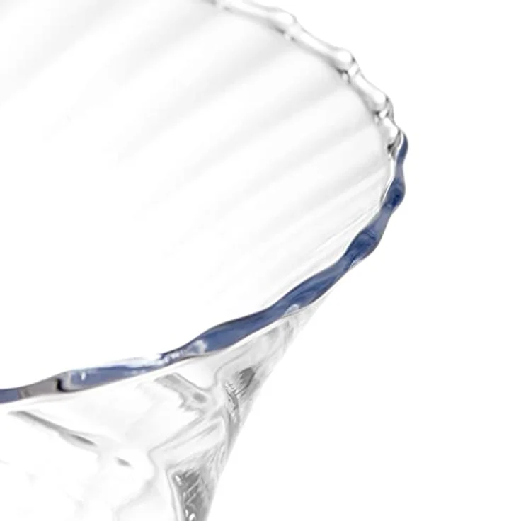 LEONARDO HOME Ravenna, Blumenvase aus 3D veredeltem Glas, handgefertigte geschwungene Glasvase, Unikat, Höhe: 22 cm, transparentes Klarglas – Bild 4