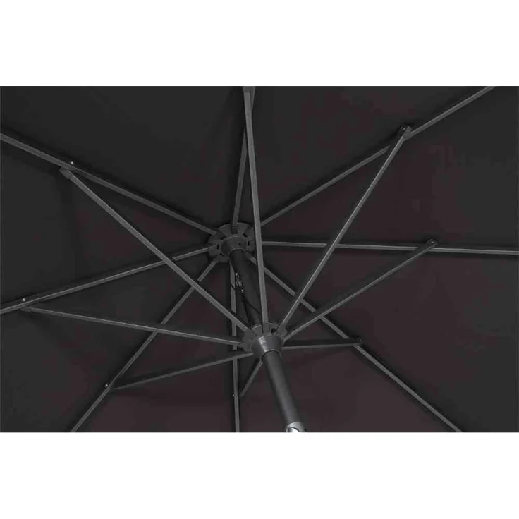 Siena Garden Sonnenschirm Mittelstockschirm Avio anthrazit Ø 300cm Marktschirm – Bild 8