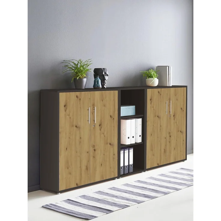 BMG Möbel Aktenschrank Office Edition 8 (Schrankwand Set, 3tlg) abschließbar, matt oder Hochglanz lackiert