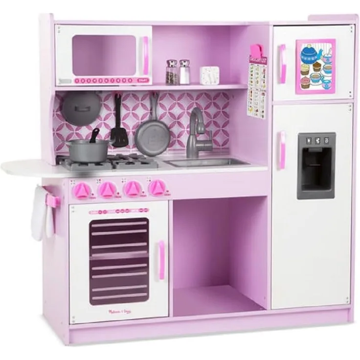 Melissa & Doug 14002 Rosarote Chefkochküche aus Holz