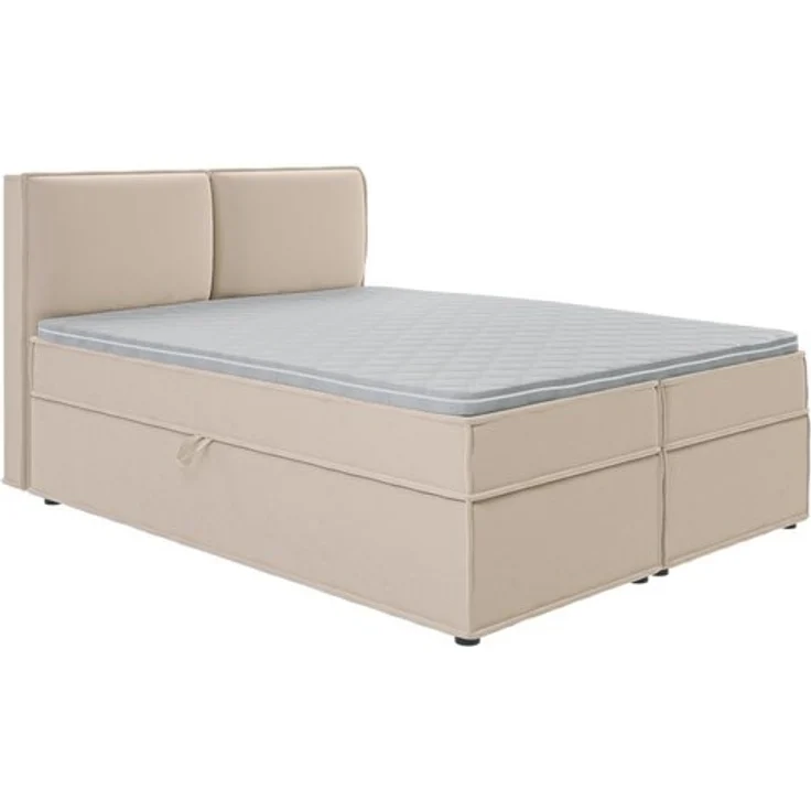 S-Style Möbel Boxspringbett Plaza mit Topper und Bettkästen aus Luxusmicrofaser, mit Topper und Bettkasten / zwei Bettkästen (je nach Bettgröße) – Bild 4