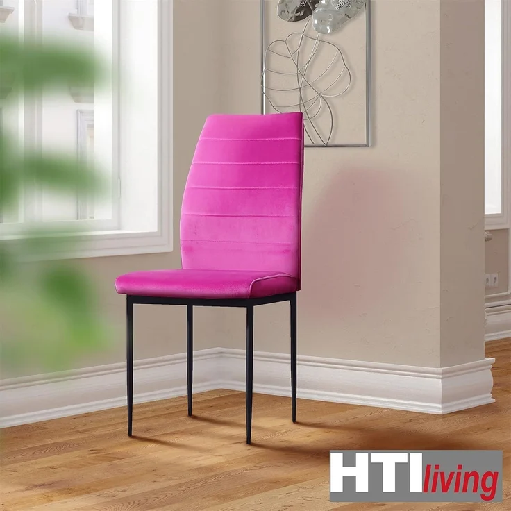HTI-Living Esszimmerstuhl Stuhl Madison Velvet Pink (Set, 2 St), Stuhl Samt – Bild 2