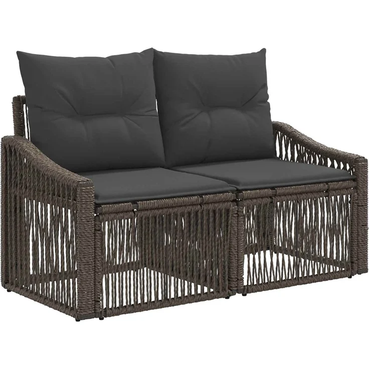 vidaXL Gartensofa-set 9 stk. 9-Sitzer Grau Poly-Rattan 3436109 – Bild 6