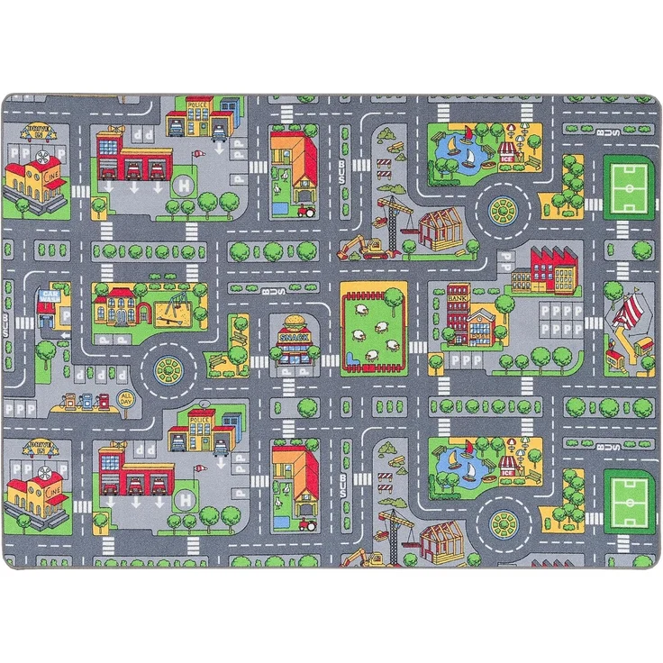 Pergamon Straßenteppich Beidseitig Kinder Spielteppiche für Kinderzimmer und Spielzimmer – Bild 6