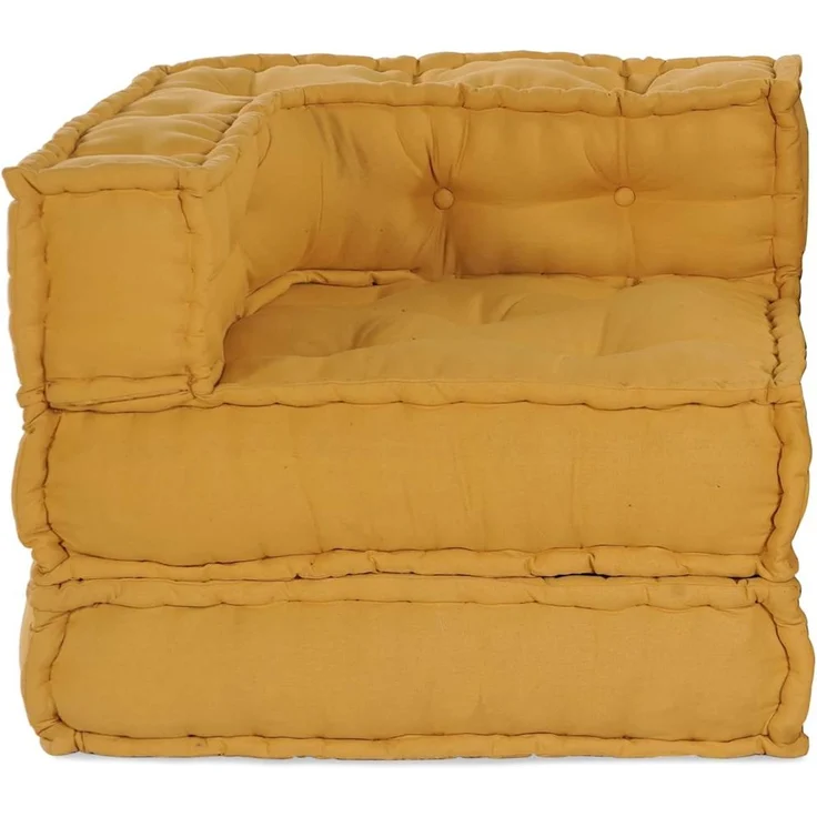 vidaXL Modulares Sofaelement Gelb 70x70x54 cm Stoff 4019037 – Bild 3