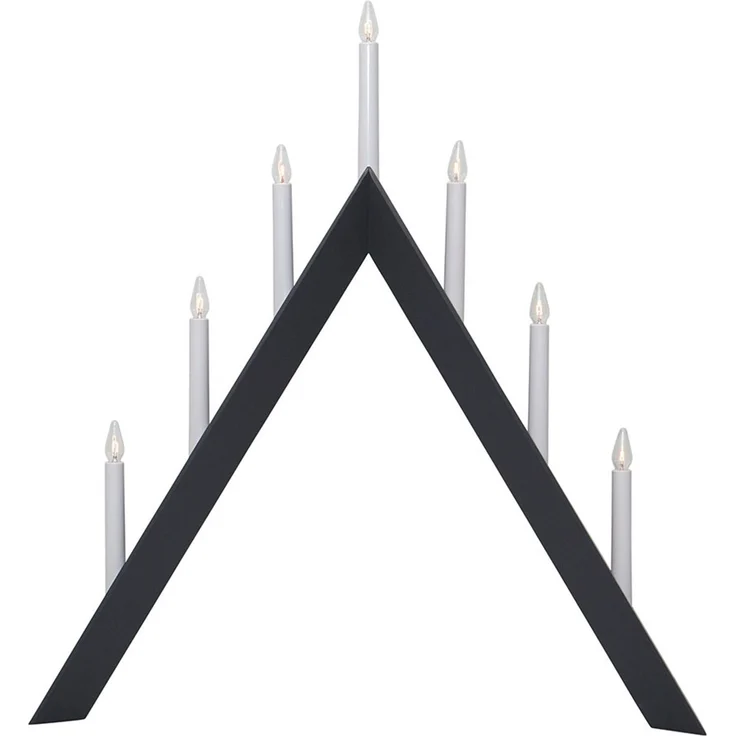 LED Kerzenständer ARROW, Anthrazit, Holz, E10, 7-flammig, H 64,5 cm – Bild 2