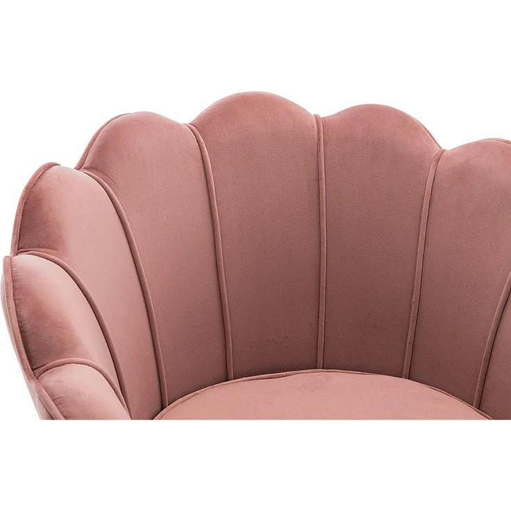 Vente-unique - DANDELION - Sessel mit gerader Rückenlehne - Metall - Rosa - 78 x 75 x 76.5 cm – Bild 6