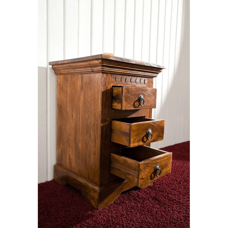 Nachttisch Akazie 40x38x59 honig lackiert OXFORD #0502 – Bild 1