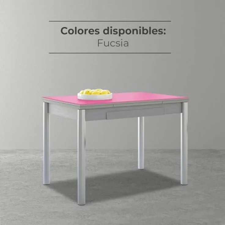 ASTIMESA Alas Cristal Küchentisch, Metall, Fuchsia, 90 x 50 cm – Bild 6