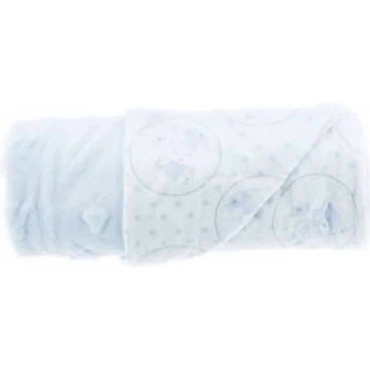 Babydecke Doppellagig 75x100 cm mit Babybär und Decke Babyblau Motiv 3 – Bild 5