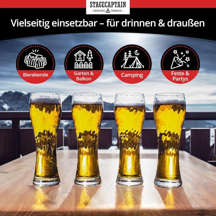 Stagecaptain Bierzeltgarnitur BB-170 NT Hirschgarten Bierzeltgarnitur 170 cm 2x Set, (6-tlg), Bayerisch Sitzen zum Spartarif – Bild 7