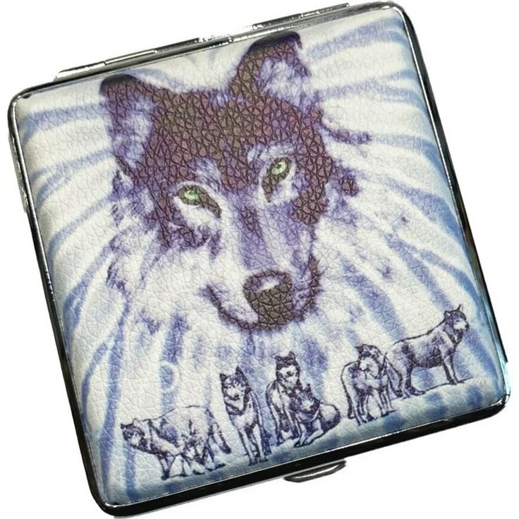 Westernlifestyle Aufbewahrungsbox Zigarettenetui Wolf Adler – Bild 2