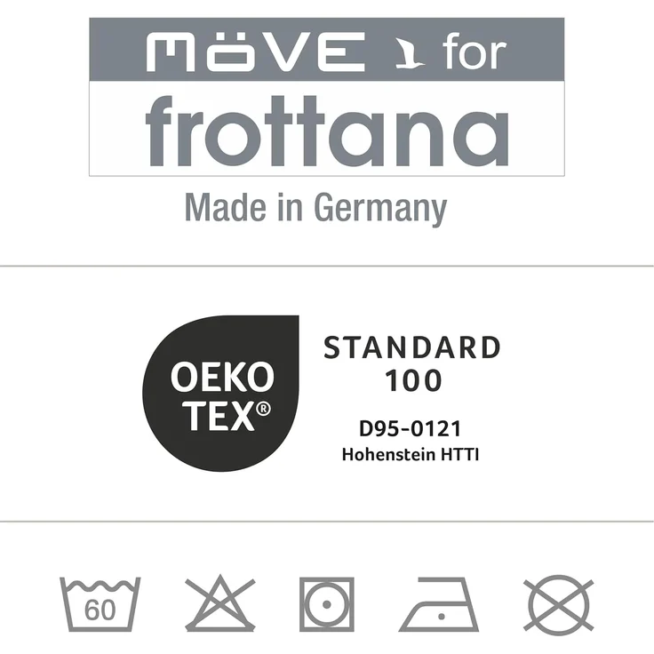 Möve for frottana Duschtuch Geometry, Walkfrottier (1-St), Hautfreundliche und pflegeleichte Qualität – Bild 3