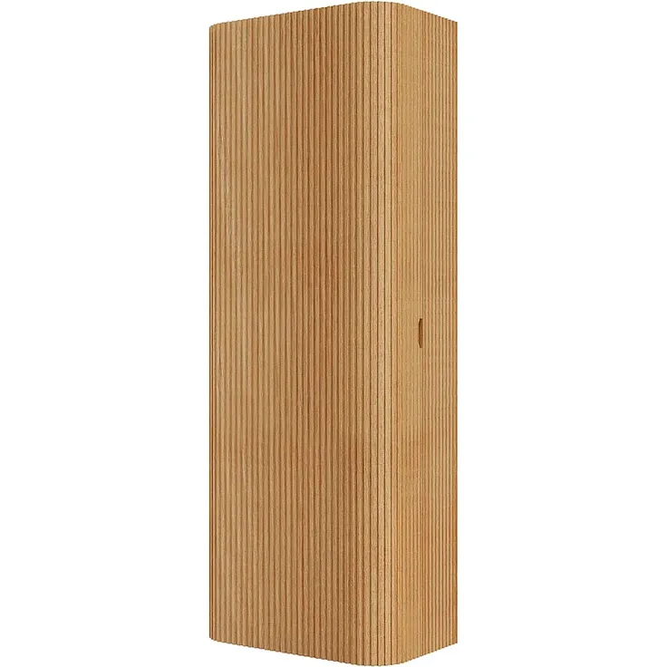 Vente-unique - Hängende Badezimmersäule aus Massivholz - Naturhell - H110 cm - BULMAS