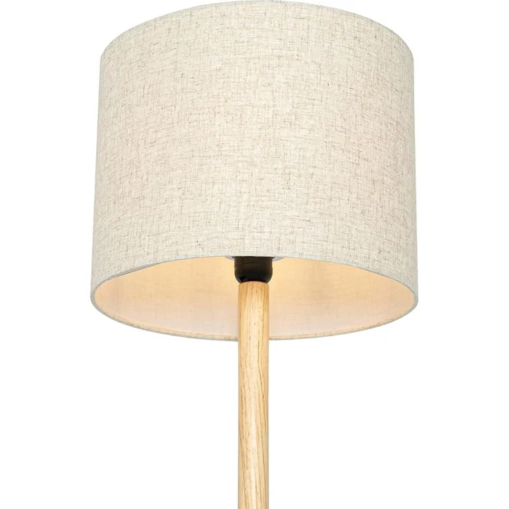 Qazqa Stehlampe Mels, ohne Leuchtmittel, E27, Naturel, Landhaus, Holz, 1-flammig – Bild 3