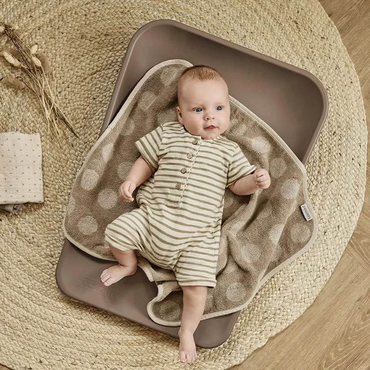 Leander Wickelauflage Matty mocca + Topper cappuccino – Bild 5