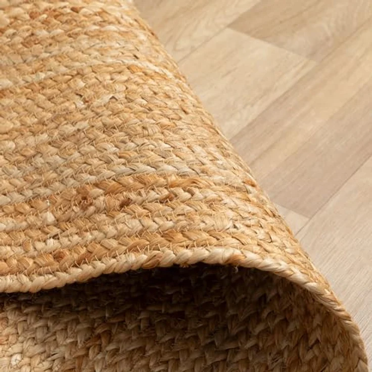 Steffensmeier Juteteppich Goa, Flachgewebeteppich aus Naturmaterialien, rechteckig, 60x110 cm, für Fußbodenheizung geeignet, biologisch abbaubar – Bild 4