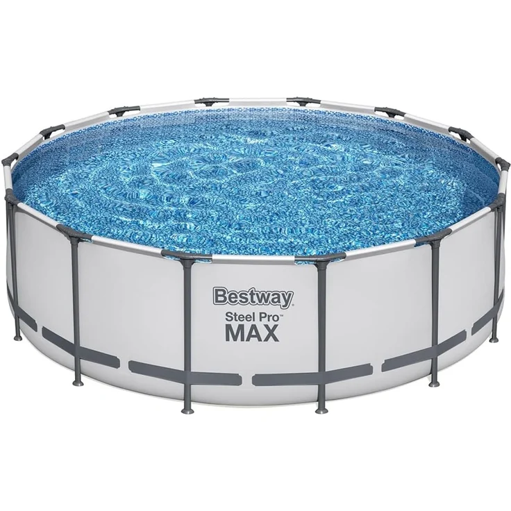 Steel Pro MAX™ Solo Pool ohne Zubehör Ø 427x122 cm, lichtgrau, rund – Bild 1