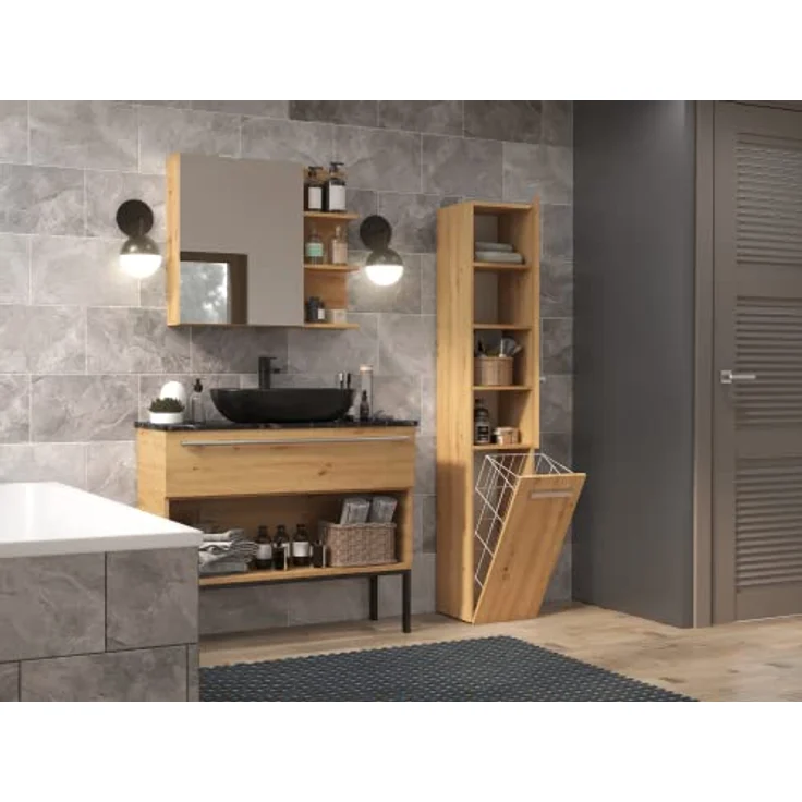 ibonto Hochschrank Badezimmerschrank: Elegantes & Praktisches Aufbewahrungsmöbel – Bild 6