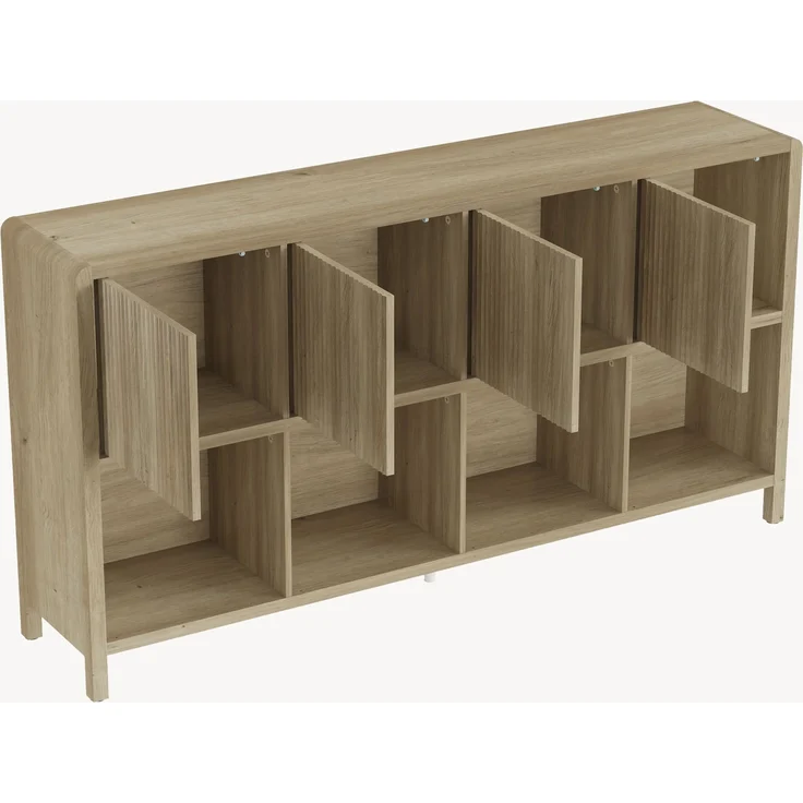 Sideboard Lukkodso 77x145x30 cm Eicheoptik, mittelhell [en. casa] – Bild 6