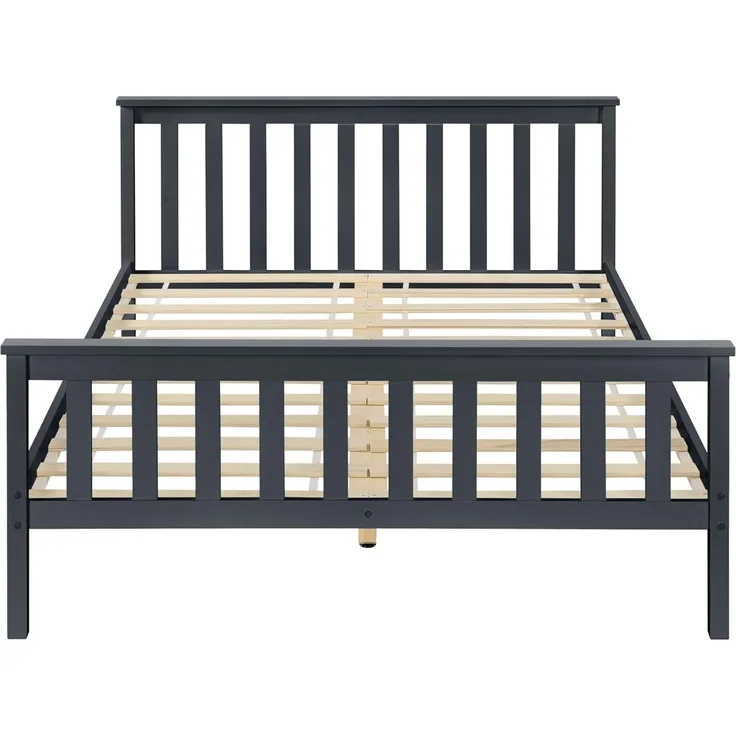 Holzbett Hellnar 180x200 cm Dunkelgrau [en. casa]