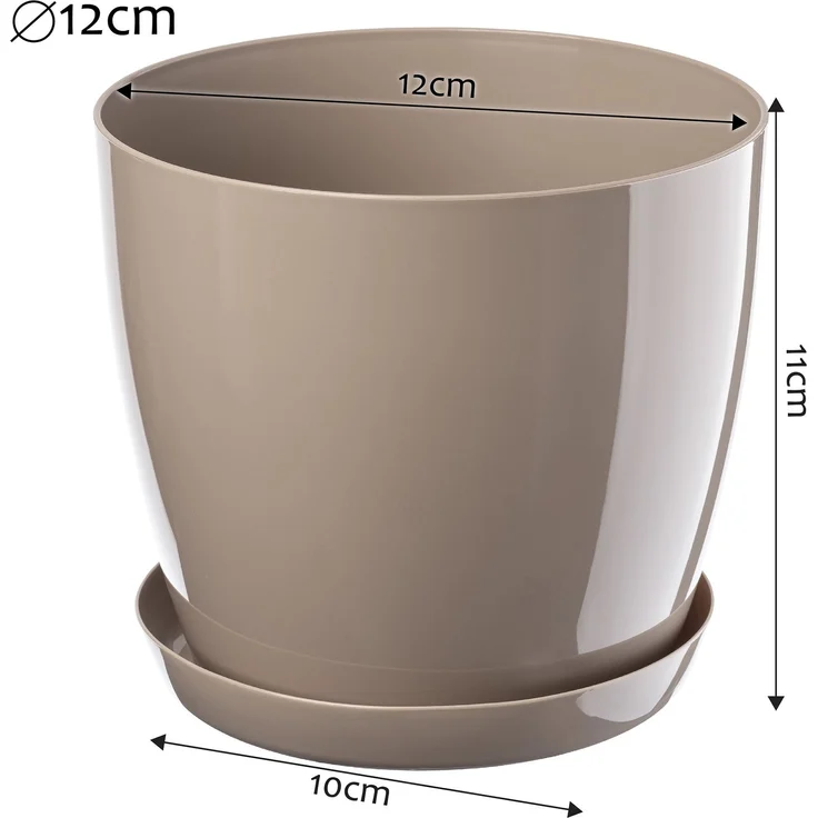 KADAX Blumentopf mit Ständer, Kunststoffabdeckung, beige Blumentopf für Blumen – Bild 2