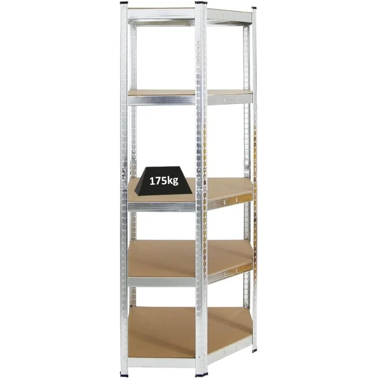 PROREGAL Eckregal Ragnar 1x: 180 x 70 x 40 cm Verzinkt Fachlast 175kg, Kellerregal, Steckregal, Garagenregal, Lagerregal – Bild 4