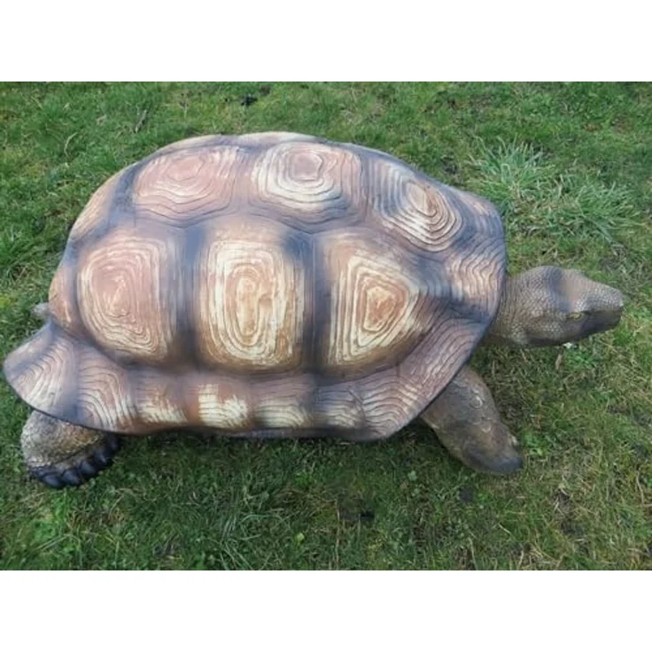 XXL Premium Schildkröte lebensgross ca. 110cm Riesenschildkröte Garten Deko Figur – Bild 2