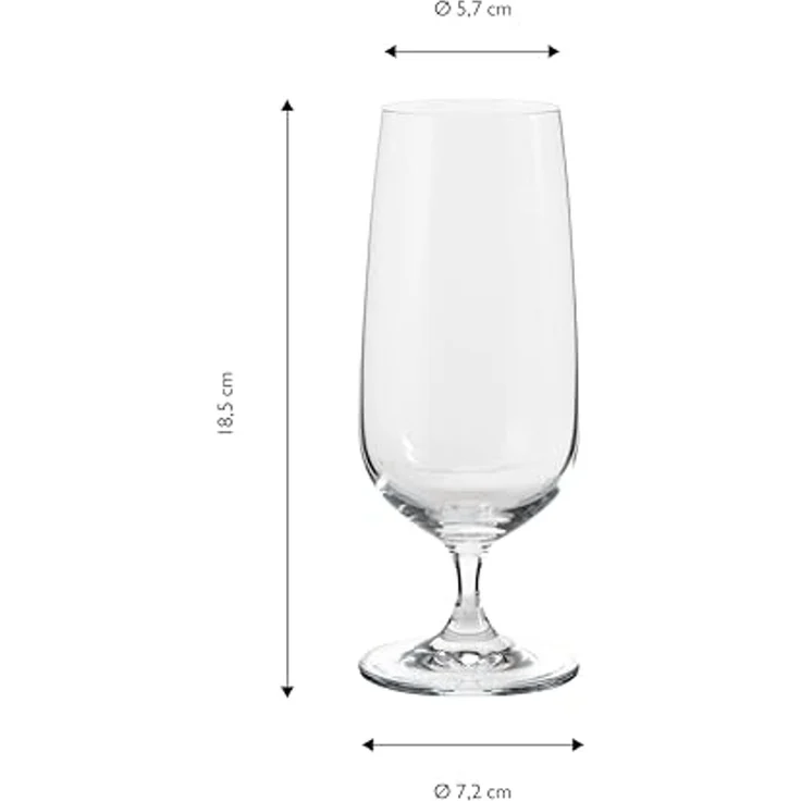 ECHTWERK Bierglas Pilsbiergläser Set, ca. 400 ml, 6-tlg, Glas, Strapazierfähige Biertulpen, stilvoll und passend zur Tischdeko – Bild 2