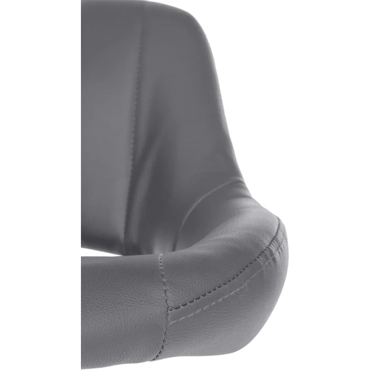 2er Set Barhocker SEGAD - Kunstleder Grau 47x48x85 cm Silber | Barstuhl Höhenverstellbar Mit Lehne Drehbar Tresenhocker Tresenstuhl Kneipenhocker – Bild 7
