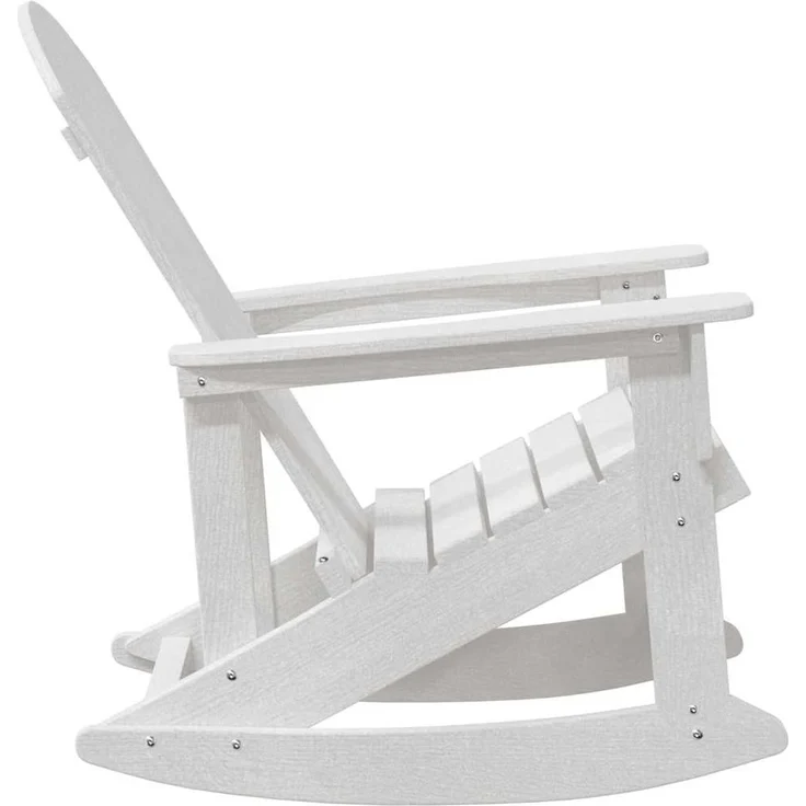 vidaXL Adirondack-Schaukelstuhl Weiß 92 x 73,5 x 92 cm HDPE 42006625 – Bild 4