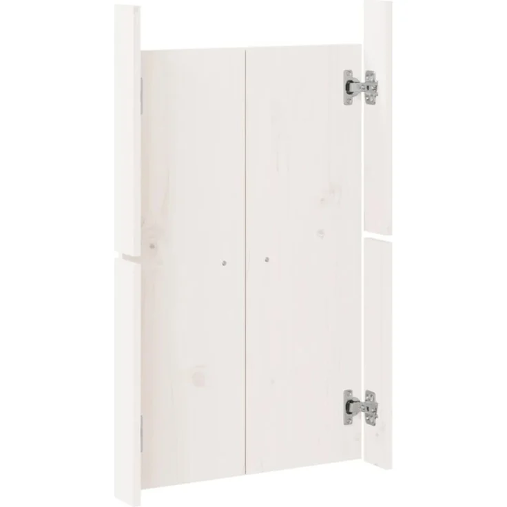 vidaXL Türen für Outdoor-Küche MEPPEL 2 Stk. Weiß 50 x 9 x 82 cm Massivholz Kiefer 832360 – Bild 7