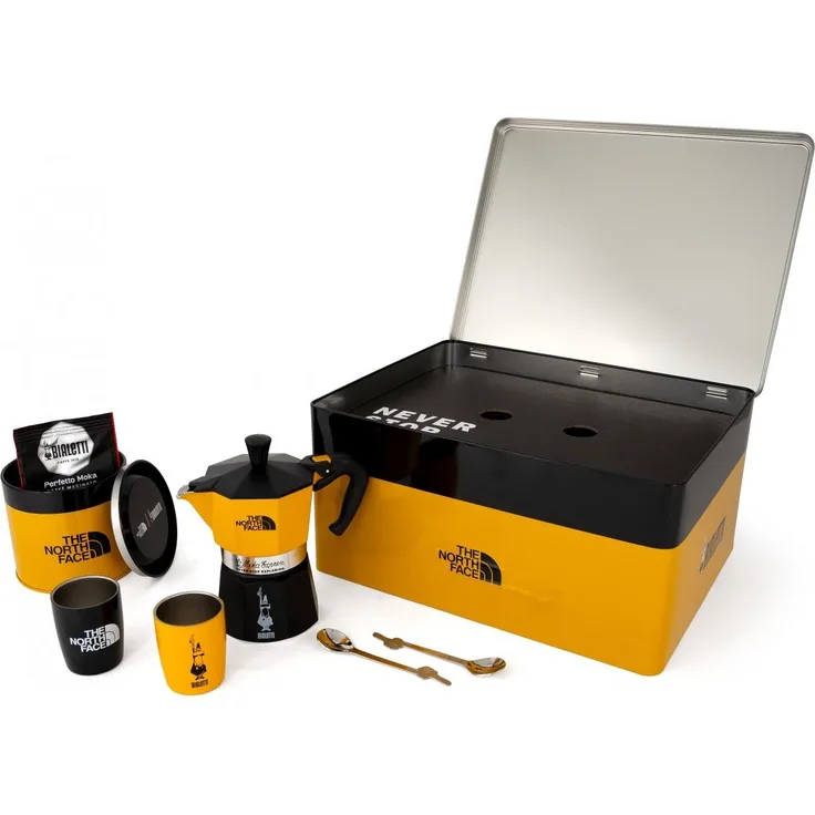 Bialetti Mokka Espressokanne Espressokocher-Set 7-tlg North Face 3 Tassen 5379