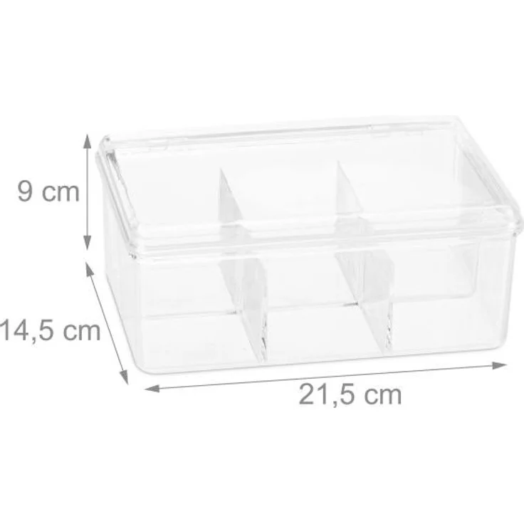 4 x Teebox transparent mit 6 Fächern 10031920 – Bild 4
