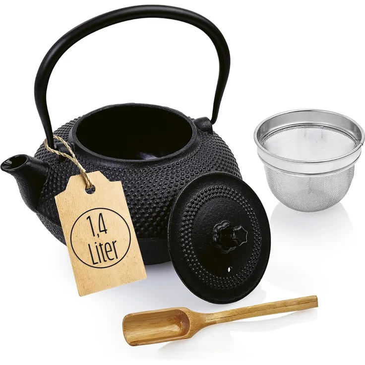 LUMALAND Geschirr-Set Asia Hobnail Design - 3-tlg. -Gusseisen