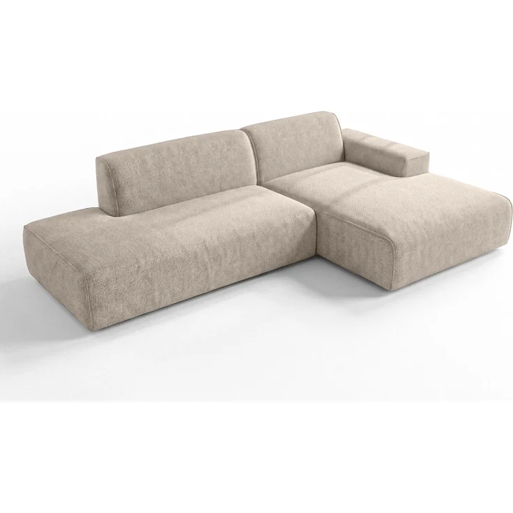 AX LIVING Ecksofa Modern Didim Duo 284 cm Beige Chenille Sofa R – Bild 4