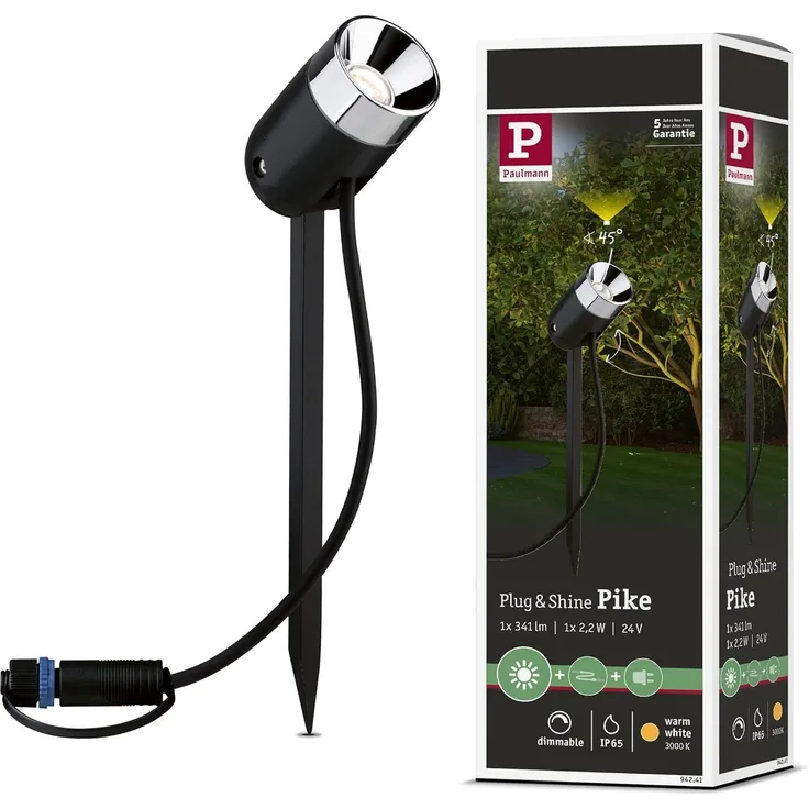 Paulmann No. 94241 Plug&Shine Erdspieß Pike IP65 3,5W 3000K Anthrazit