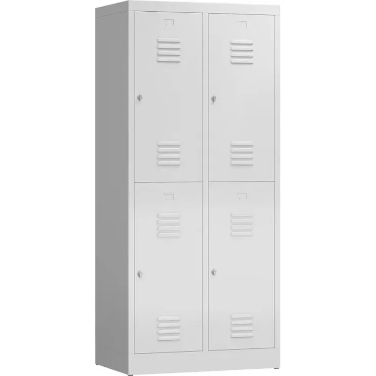 Garderobenschrank ClassiX Double Premium Metallspind in verschiedenen Größen wählbar - 2 Abteile Maße ca. 80 x 180 x 50 cm (BxHxT)
