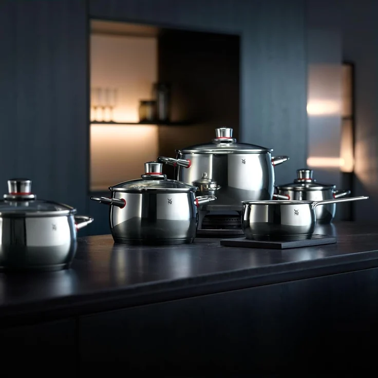 WMF Quality One Topfset 4-teilig aus rostfreiem Cromargan Edelstahl – Induktionsgeeignet mit Cool+ Technologie für komfortables Kochen in der Küche – Bild 2