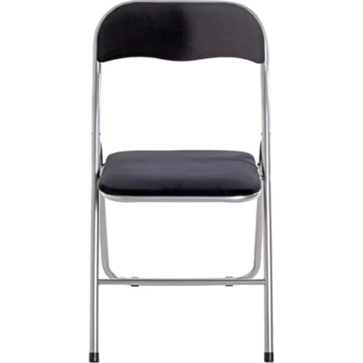 HAKU Möbel Klappstuhl 6er Set alu, schwarz, Metall, Samtgewebe - Maße: B 45 cm x H 81 cm x T 45 cm, Style: Modern – Bild 4