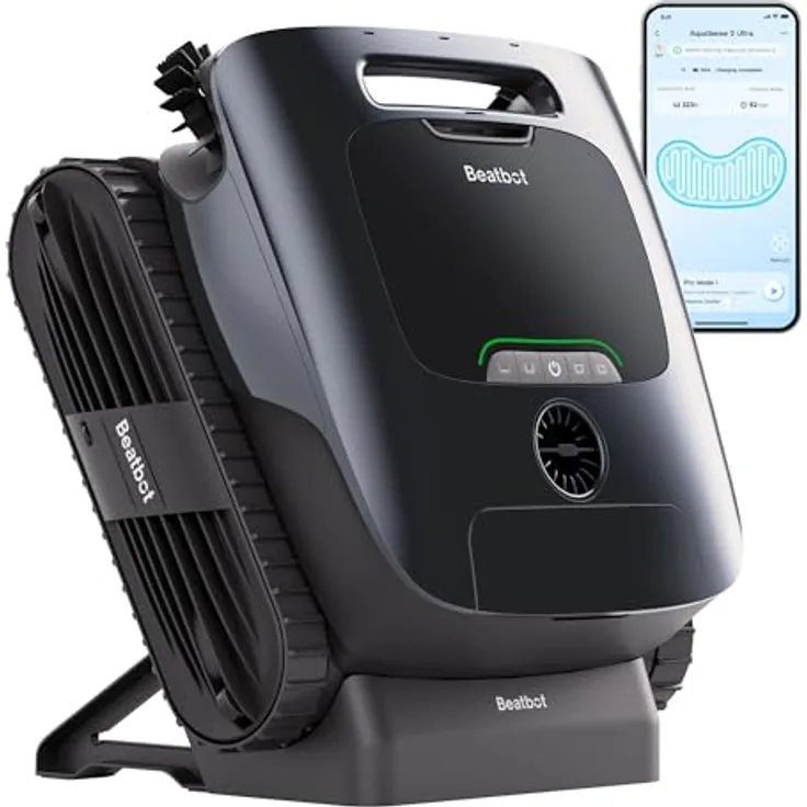 Beatbot Aquasense 2 Ultra Poolroboter, Hybridsense KI Mapping, 5in1 Komplettreinigung, KI-Schmutzerkennung, Poolsauger Akku für Oberfläche Boden und Wand, Poolreinigung bis zu 300m² – Mitternachtblau